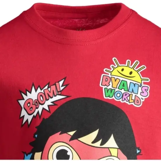 RYAN'S WORLD Red Titan Combo Panda 2 Pack T-Shirts Little Kid to Big Kid  image {7}