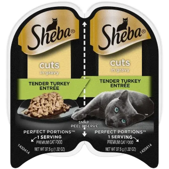 Sheba Perfect Portions Cuts in Gravy Tender Turkey Flavor Wet Cat Food - 2.64oz image {10}