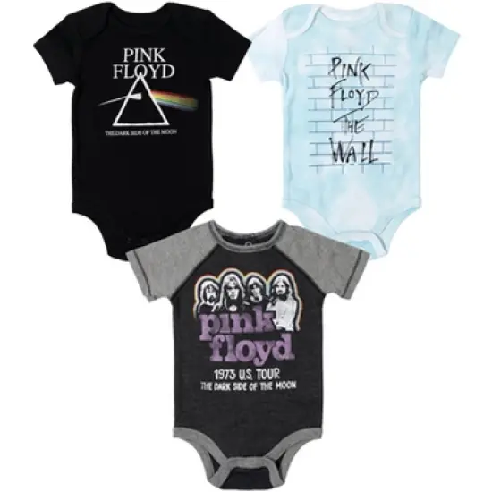 Pink Floyd 3 Pack Bodysuits Black / Grey / Blue  image {5}