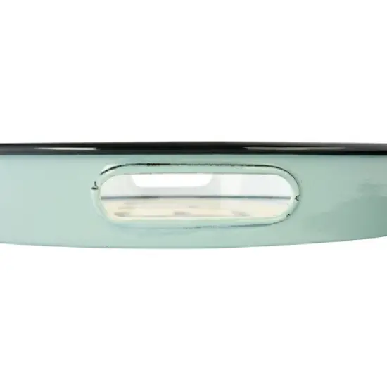 Storied Home 15" Round "Gather Together to Each and Make Memories" Enameled Metal Tray with Cut-out Handles image {2}