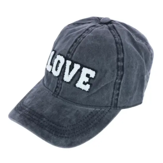 David & Young Women's Chenille Love Lettered Baseball Cap Hat image {1}