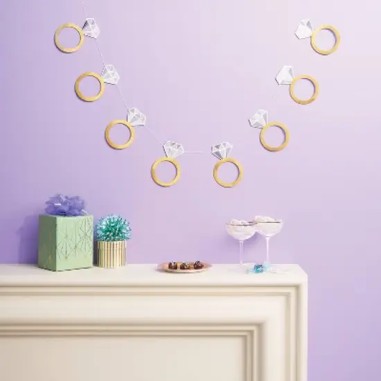60" Engagement Ring Banner Gold - Spritz&trade; image {1}