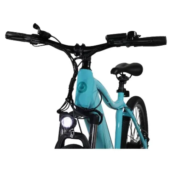 GOTRAX Adult Emerge 26" Step Over Electric Cruiser Bike - Teal image {3}