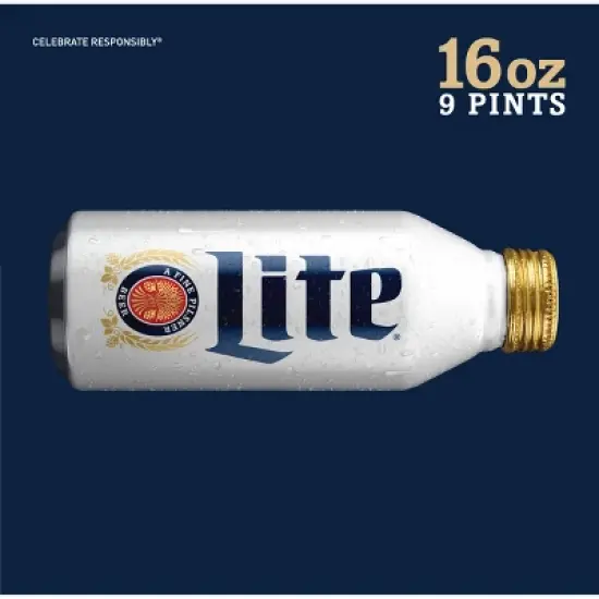 Miller Lite Beer - 9pk/16 fl oz Aluminum Bottles image {7}