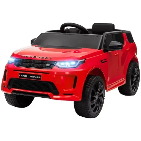 Qaba Land Rover Discovery Sport Licensed 12V Kids Ride on Car, Battery Powered Toy Car w/ Remote Control Soft Start, LED Lights, Music Horn, Red image {3}
