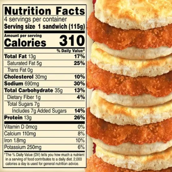 Jimmy Dean Frozen Crispy Chicken Honey Biscuit - 4ct/16oz image {5}