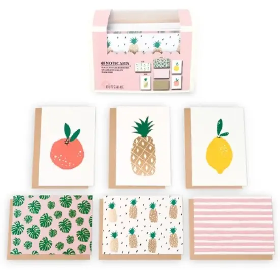 Outshine Co Blank Note Cards with Envelopes and Seals in Storage Box image {1}