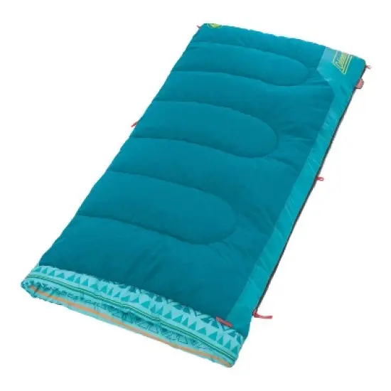 Coleman 50 Degree Youth Sleeping Bag - Turquoise image {1}