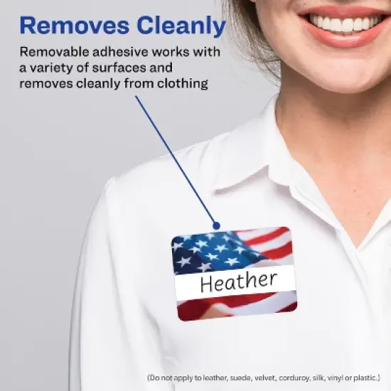 Avery American Flag Traditional Name Badges, 2-1/3" x 3-3/8", 80ct image {4}