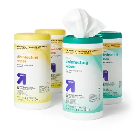 Lemon and Fresh Scent Disinfecting Wipes - 300ct/4pk - up & up&trade; image {1}