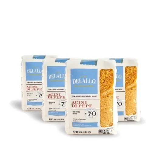 DeLallo Acini di Pepe Pasta, 16 oz Bag, (4 Pack) image {6}