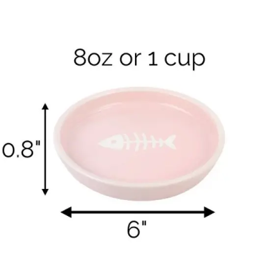Park Life Designs 2c Oscar Classic Round Cat Bowl - Pink image {4}