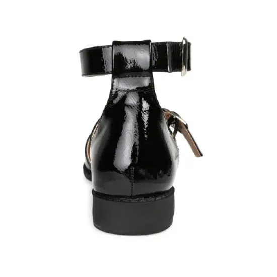 Journee Collection Womens Constance Buckle Round Toe Mary Jane Flats image {2}