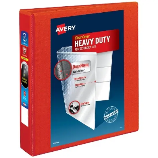 Avery Heavy-Duty View Binder, 1.5 Inch, 1 Red Binder (79171) image {8}