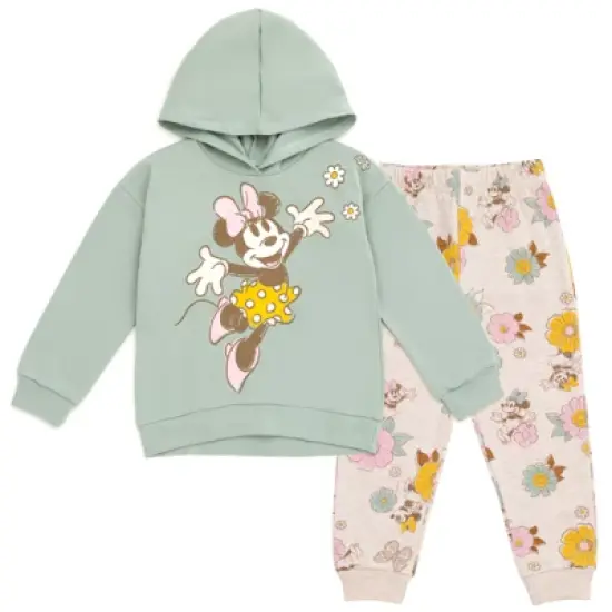 Disney Minnie Mouse Girls Fleece Pullover Hoodie and Pants Outfit Set Toddler to Little Kid image {7}