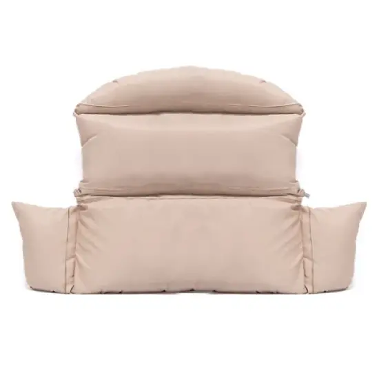 LeisureMod 2 Person Hanging Swing Chair Cushion Modern Soft Breathable Cotton Removable Zipper Cover, Machine Washable Cushions image {2}