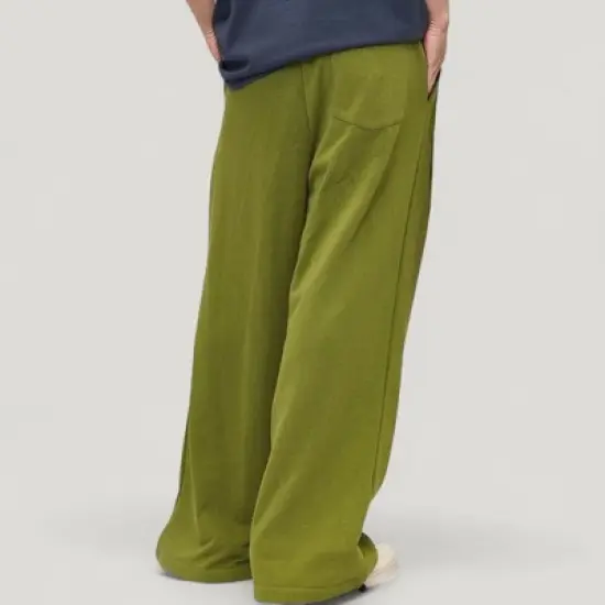 Anna-Kaci Active Men's Drawstring Waist Relaxed Fit Wide Leg Casual Sweatpants image {3}