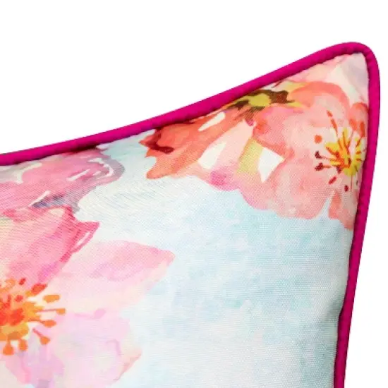 20" x 20" Reversible Birds Decorative Patio Throw Pillow - Edie@Home image {4}