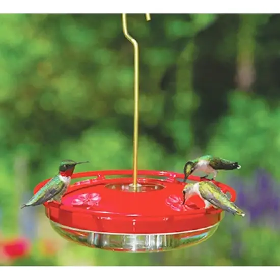 Aspects Red/Clear HummZinger HighView Hanging Hummingbird Feeder - 12 Oz image {2}
