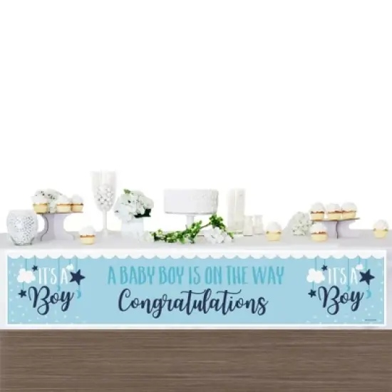 Big Dot of Happiness It's a Boy - Blue Baby Shower Decorations Party Banner image {2}