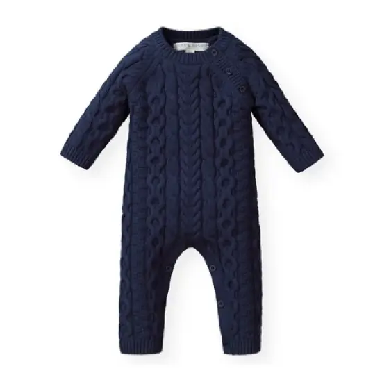 Hope & Henry Baby Cable Knit Sweater Romper image {7}