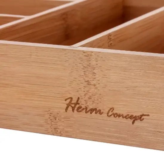 Heim Concept Organic Bamboo 6-Slot Organizer, Utensils Utility Storage image {6}