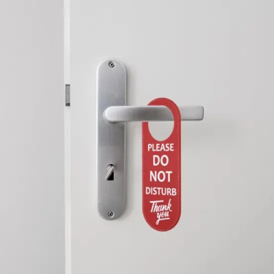 Unique Bargains Waterproof Double-Side Office Home Meeting Door Hanger Sign image {5}