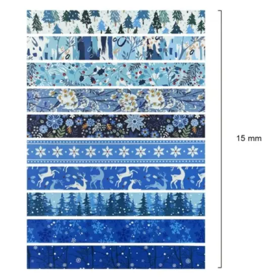 Wrapables Winter Season Washi Set for Arts & Crafts, Scrapbooking, Stationery, Diary image {7}