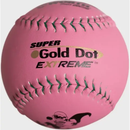 Worth Pink Pro Comp Super Gold Dot 12" Slowpitch ISA Softballs DZ image {2}