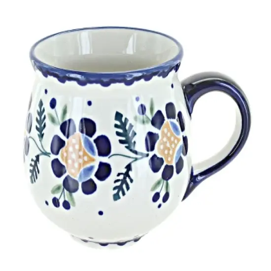 Blue Rose Polish Pottery K090  Manufaktura Bubble Mug image {24}