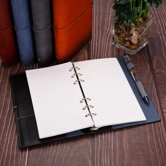 Unique Bargains PU Leather Refillable Magnetic Buckle Notebook image {4}