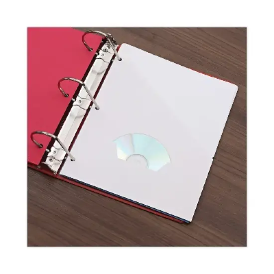 Universal Slash-Cut Pockets for Three-Ring Binders Jacket Letter 11 Pt. White 10/Pack 61687 image {5}