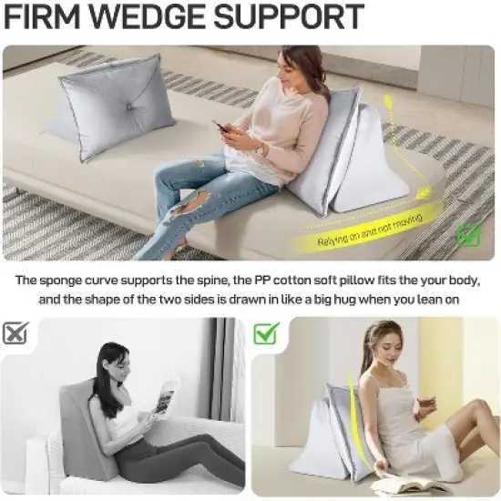 2-Piece Reading Pillow Bed Support image {4}
