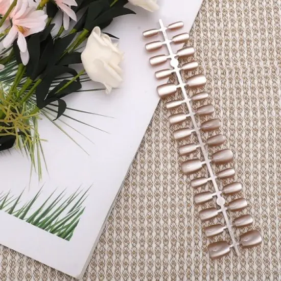 Unique Bargains Women's Full Coverage Nails Tips XS Pink 1 Pc image {4}