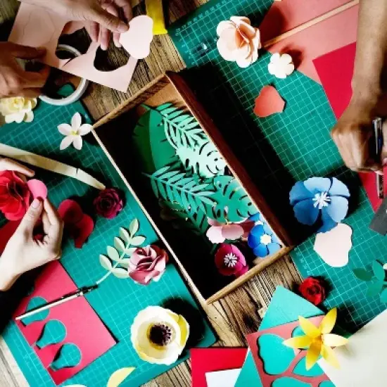 Hamilco Colored Cardstock Paper 11" x 17" Peach Flower Color Card Stock Paper 50 Pack image {2}