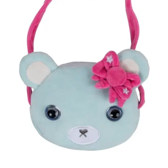 Adora Be Bright Purse for Little Girls - Stuffed Animal Bear Design - Eyes Light Up image {1}