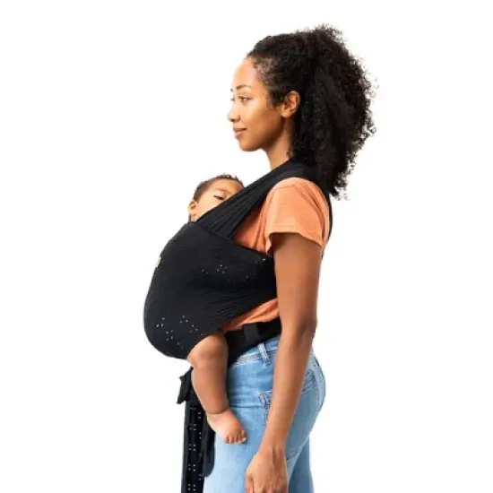 Moby Petunia Picklebottom X Moby Wrap Easy-Wrap Baby Carrier - Black Eyelet image {10}