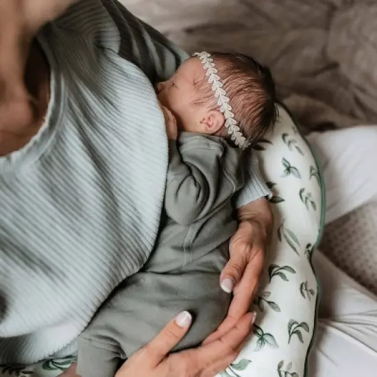 Boppy Organic Original Support Nursing Pillow Cover - Green Leaves image {5}