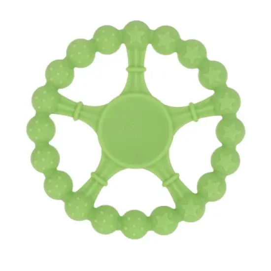 Nuby Silicone Wheel Teether - Green image {1}