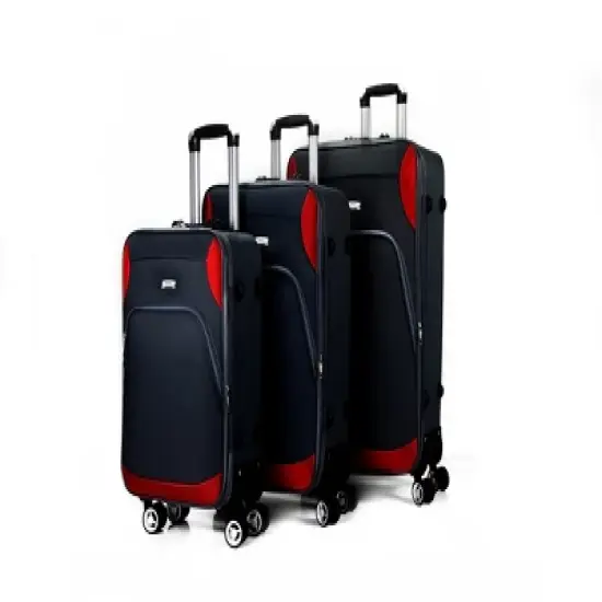 Letty Soft Shell Lightweight Expandable 360 Dual Spinning Wheels Combo Lock 28", 24", 20" 3 Piece Luggage Set image {3}