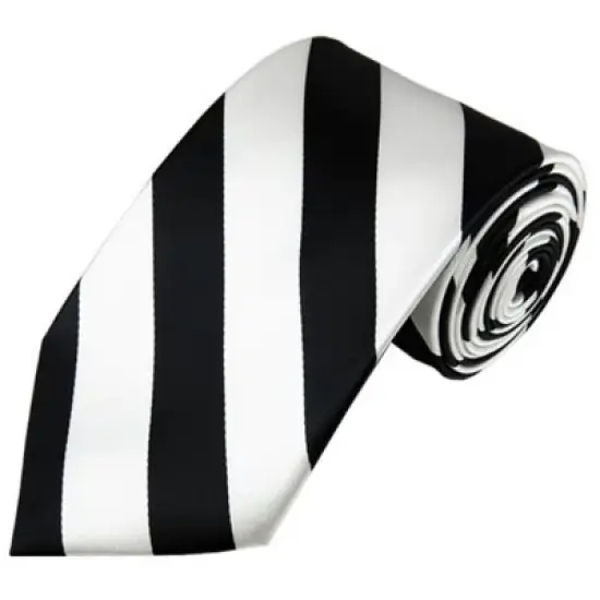Men's 3.25 W And 58 L Inch With 0.75 Inch Stripe Width College Stripe Woven Necktie image {20}