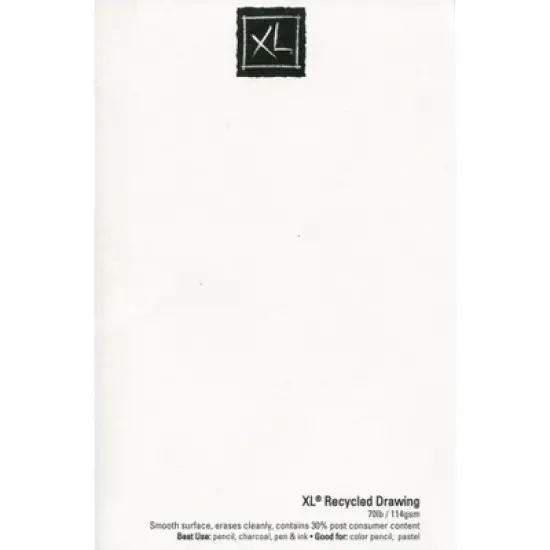 Canson XL Recycled Spiral Drawing Paper Pad 9"X12"-60 Sheets image {3}