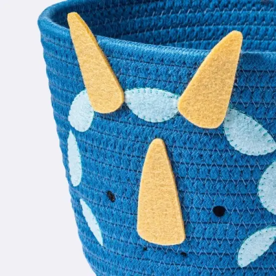 Coiled Rope Forest Animal Small Round Storage Basket - Dinosaur - Cloud Island&trade; image {2}