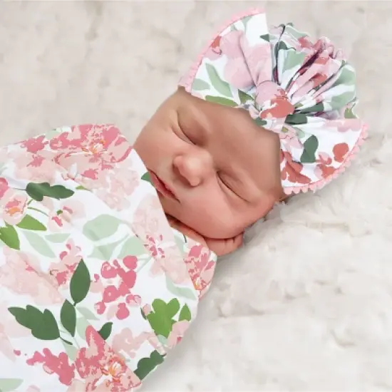 Baby Essentials Rose Floral Swaddle Blanket image {2}