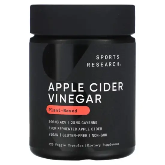 Sports Research Apple Cider Vinegar, 120 Veggie Capsules image {3}