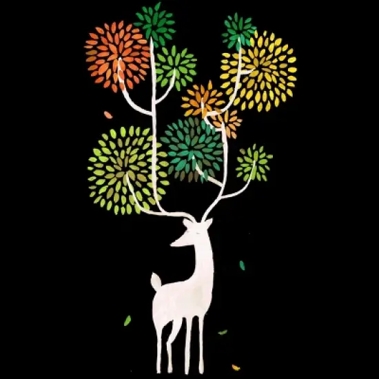 Men's Design By Humans Mystical Color Horns White Deer By radiomode Tank Top image {1}