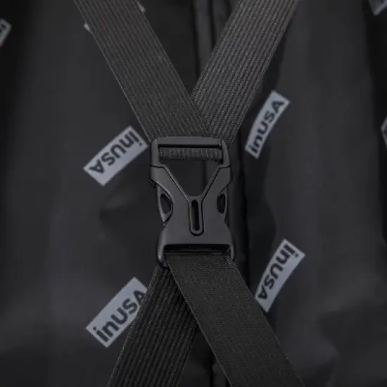 InUSA Aurum Lightweight Hardside Medium Checked Spinner Suitcase - Black image {15}