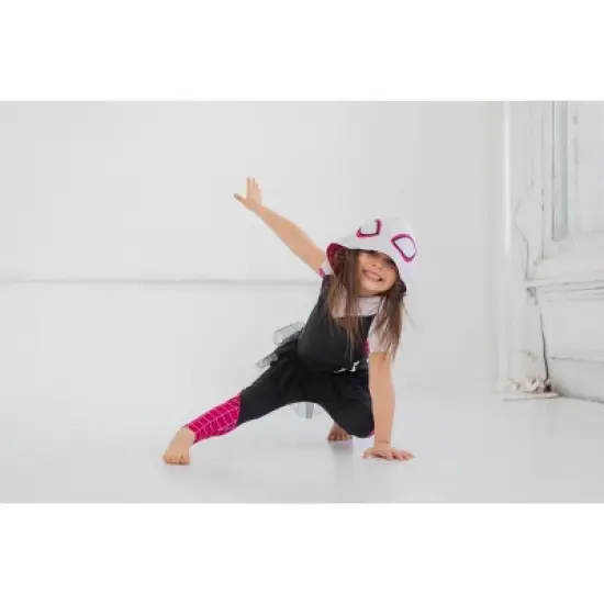 Marvel Avengers Spider-Man Spider-Gwen Captain America Miles Morales Girls Cosplay T-Shirt and Leggings Toddler to Little Kid image {4}