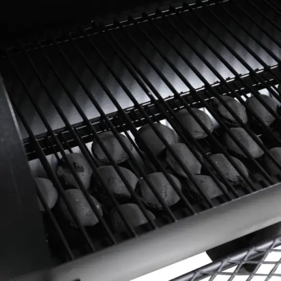 Captiva Designs E02GR006 Offset Charcoal Smoker - Black image {2}