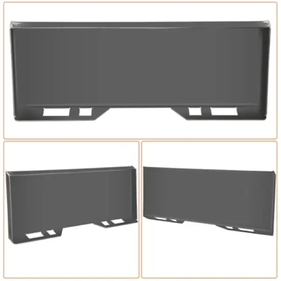 3/8" Skid Steer Attachment Plate, Universal Quick Mount Plate, Grade 50 Structural Steel, Anti-Rust Surface, Silver image {5}